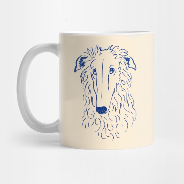 Borzoi (Beige and Blue) by illucalliart